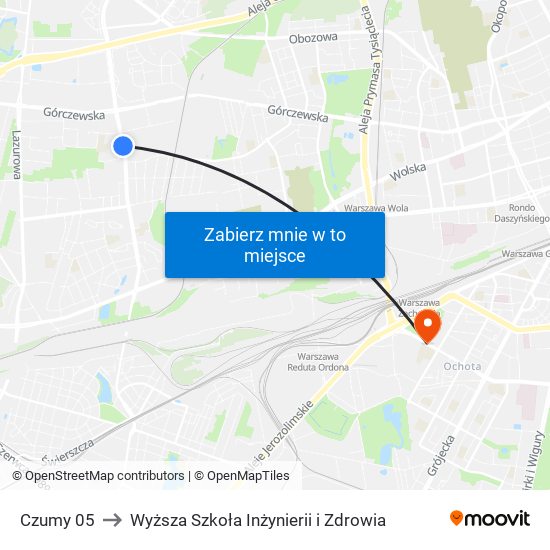 Czumy 05 to Wyższa Szkoła Inżynierii i Zdrowia map