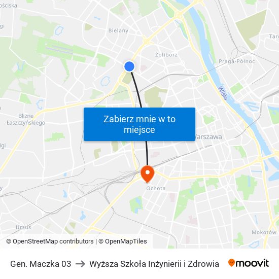 Gen. Maczka 03 to Wyższa Szkoła Inżynierii i Zdrowia map