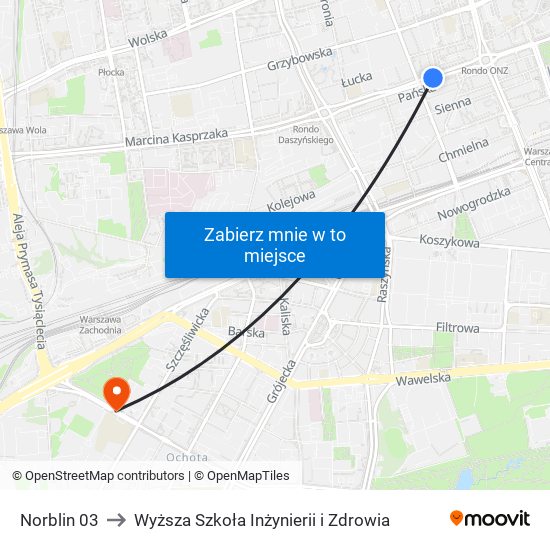 Norblin 03 to Wyższa Szkoła Inżynierii i Zdrowia map