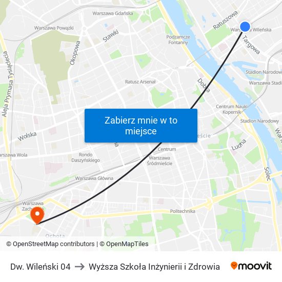 Dw. Wileński 04 to Wyższa Szkoła Inżynierii i Zdrowia map