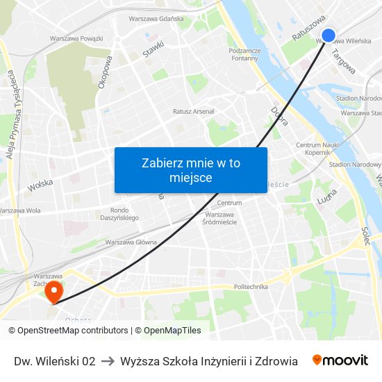 Dw. Wileński 02 to Wyższa Szkoła Inżynierii i Zdrowia map