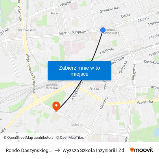 Rondo Daszyńskiego 09 to Wyższa Szkoła Inżynierii i Zdrowia map