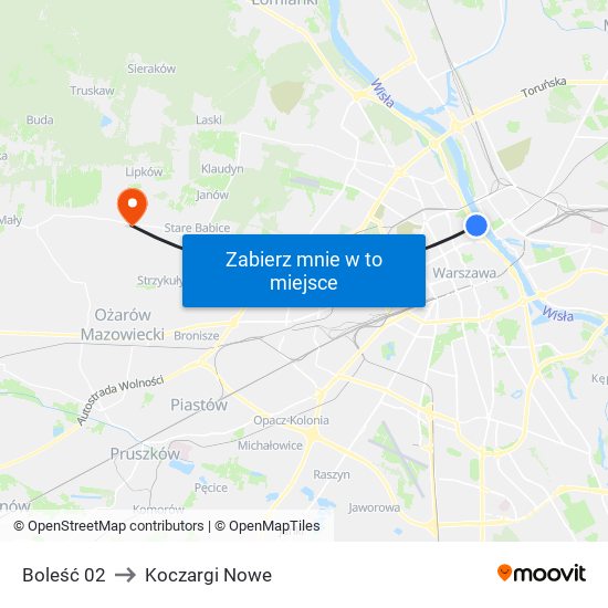 Boleść 02 to Koczargi Nowe map