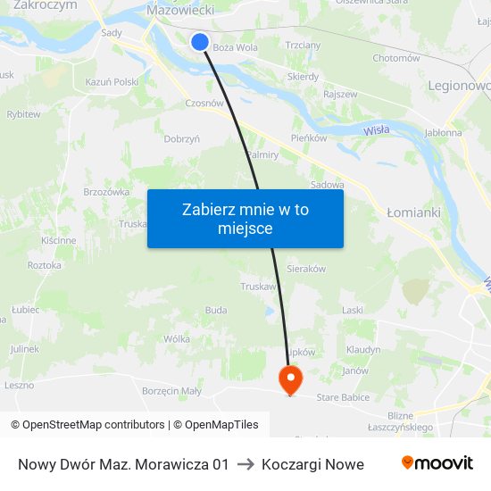 Nowy Dwór Maz. Morawicza 01 to Koczargi Nowe map