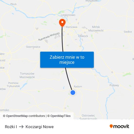 Rożki I to Koczargi Nowe map