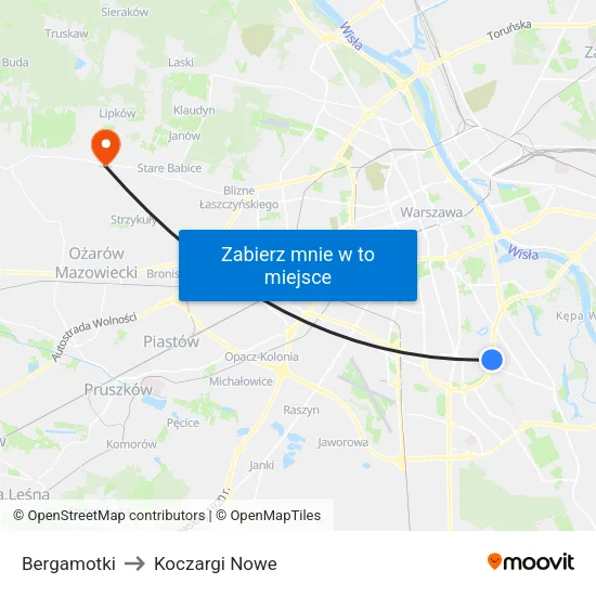 Bergamotki to Koczargi Nowe map