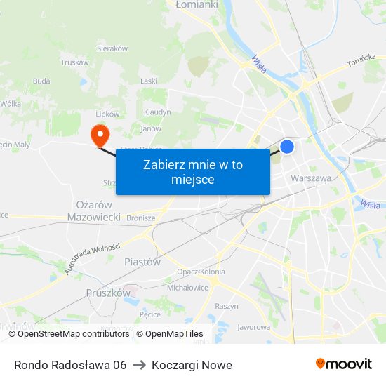 Rondo Radosława 06 to Koczargi Nowe map