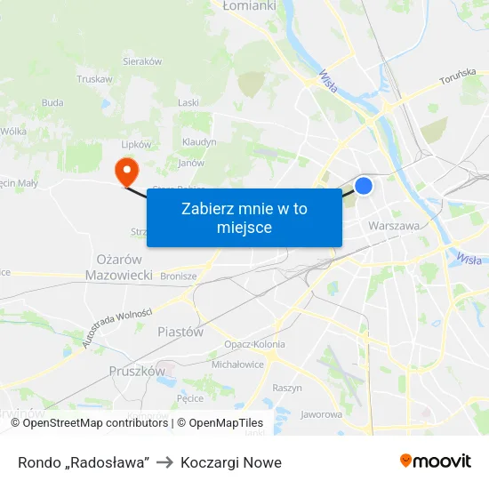 Rondo „Radosława” to Koczargi Nowe map