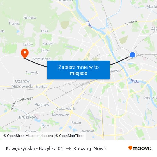 Kawęczyńska - Bazylika 01 to Koczargi Nowe map