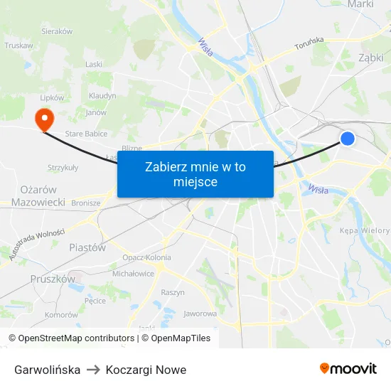 Garwolińska to Koczargi Nowe map