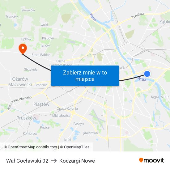 Wał Gocławski 02 to Koczargi Nowe map