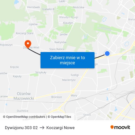 Dywizjonu 303 02 to Koczargi Nowe map