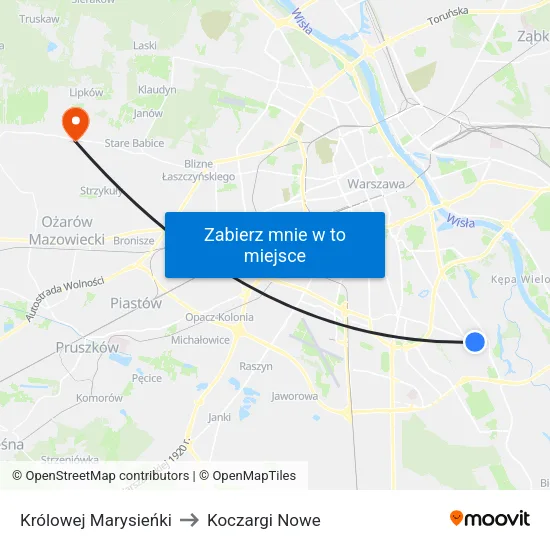 Królowej Marysieńki to Koczargi Nowe map
