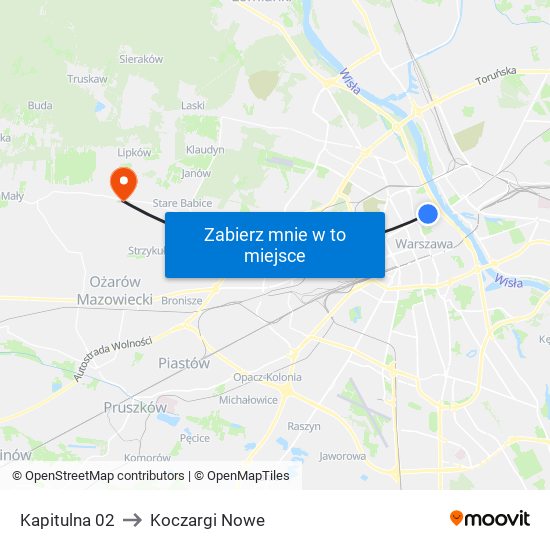 Kapitulna 02 to Koczargi Nowe map