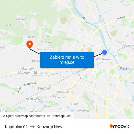 Kapitulna 01 to Koczargi Nowe map