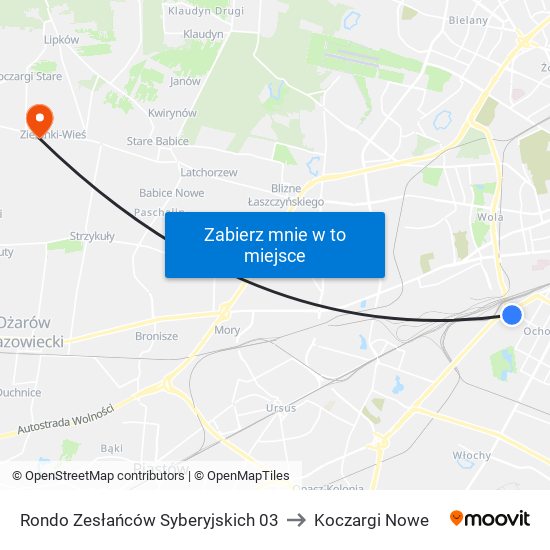 Rondo Zesłańców Syberyjskich 03 to Koczargi Nowe map