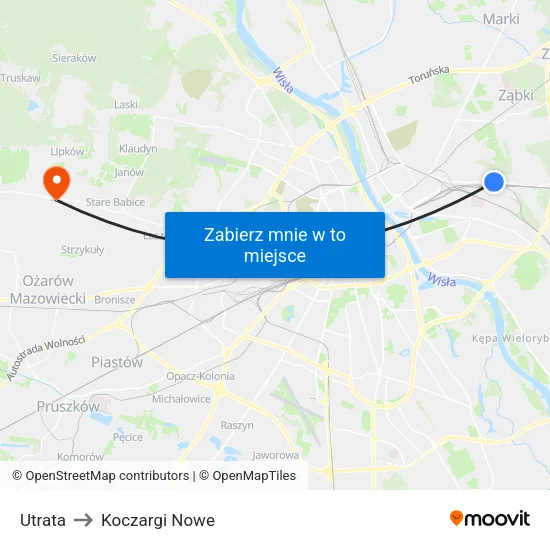 Utrata to Koczargi Nowe map