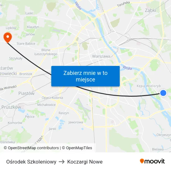 Ośrodek Szkoleniowy to Koczargi Nowe map