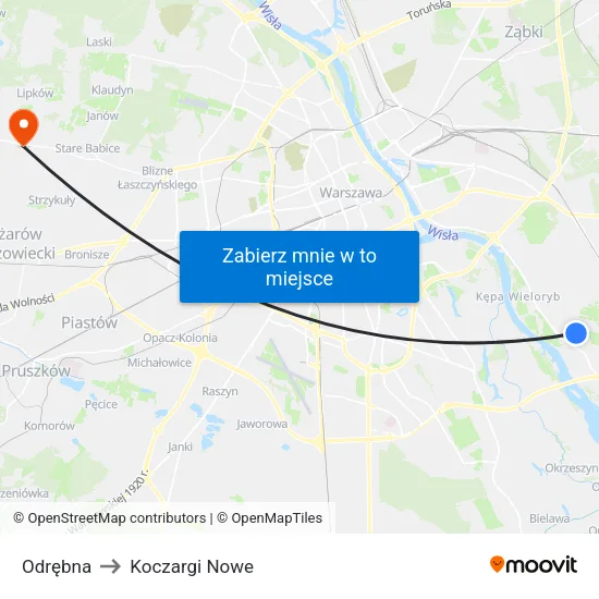 Odrębna to Koczargi Nowe map