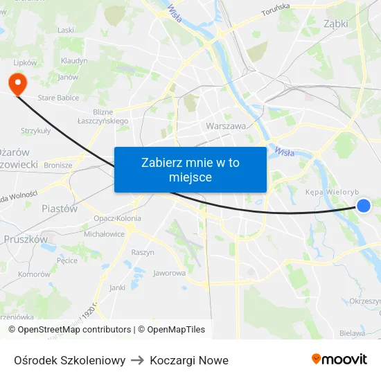 Ośrodek Szkoleniowy to Koczargi Nowe map