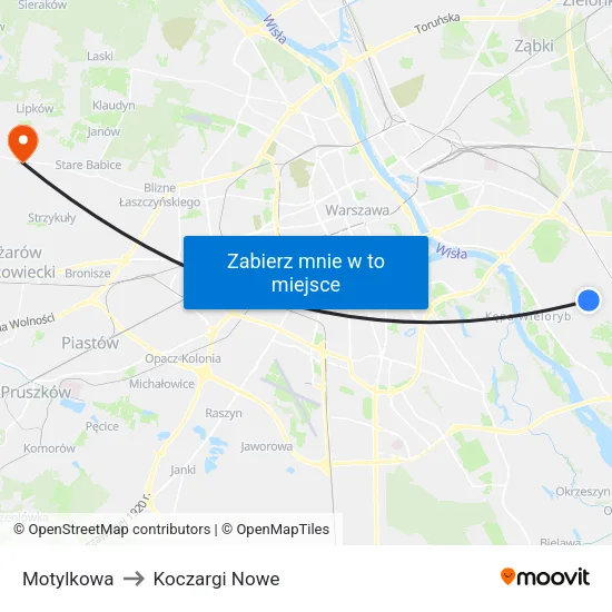 Motylkowa to Koczargi Nowe map