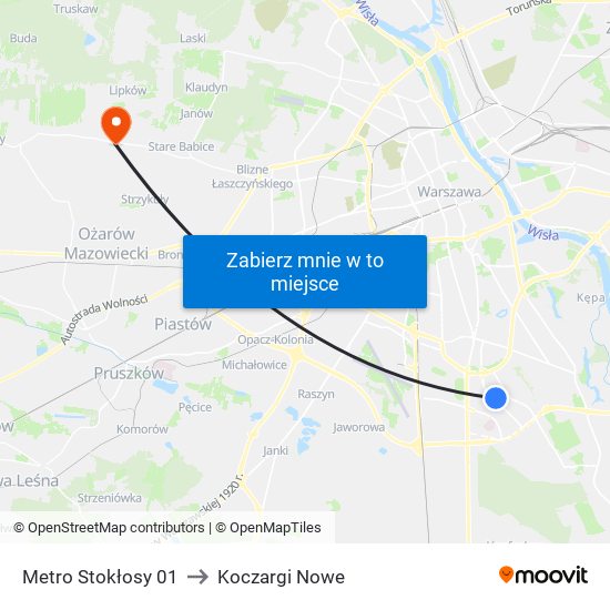 Metro Stokłosy 01 to Koczargi Nowe map