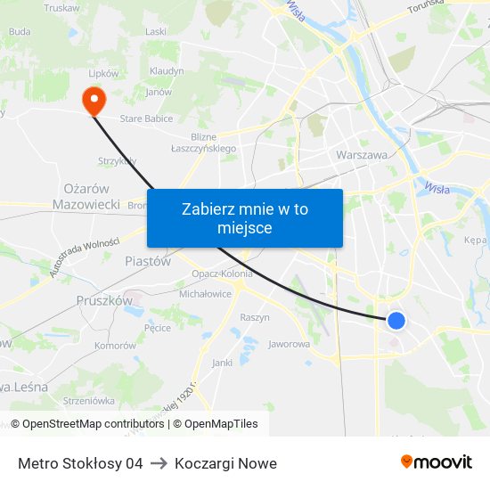 Metro Stokłosy 04 to Koczargi Nowe map