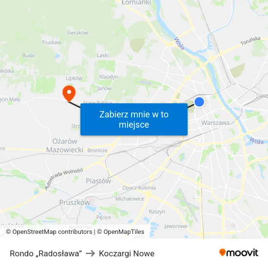 Rondo „Radosława” to Koczargi Nowe map