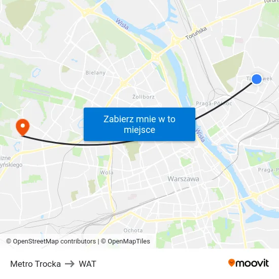 Metro Trocka to WAT map