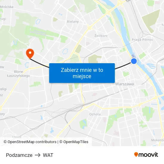 Podzamcze to WAT map