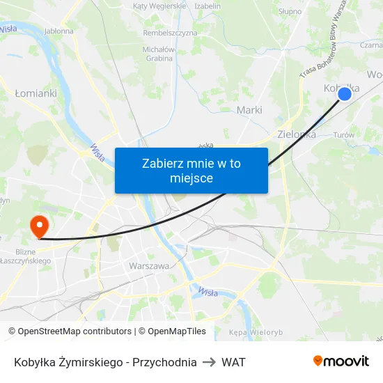Kobyłka Żymirskiego - Przychodnia to WAT map