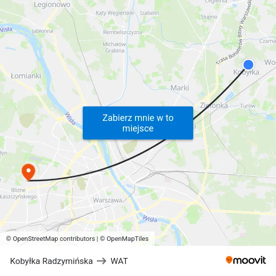 Kobyłka Radzymińska to WAT map