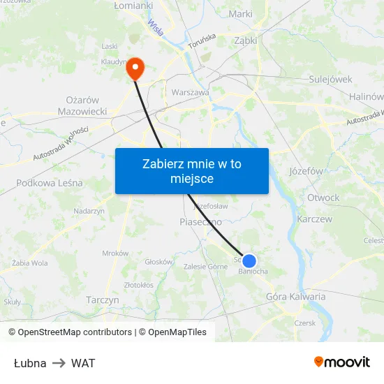 Łubna to WAT map