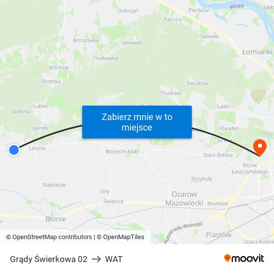 Grądy Świerkowa 02 to WAT map