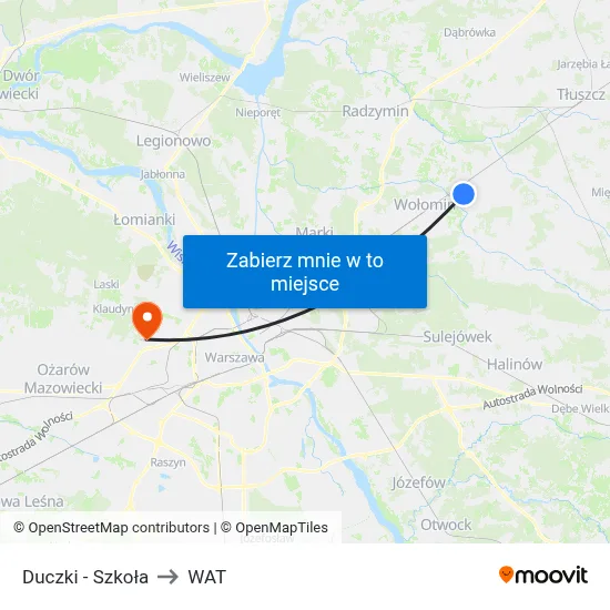 Duczki - Szkoła to WAT map