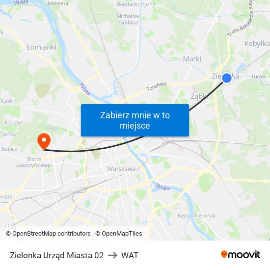 Zielonka Urząd Miasta 02 to WAT map