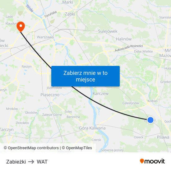 Zabieżki to WAT map