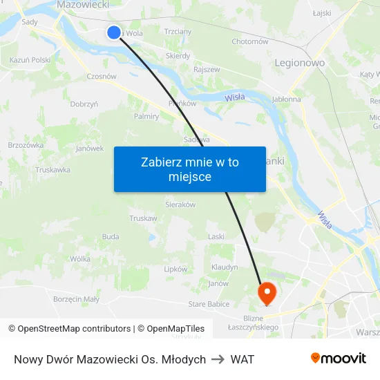 Nowy Dwór Mazowiecki Os. Młodych to WAT map