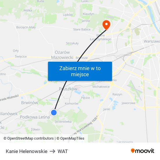 Kanie Helenowskie to WAT map