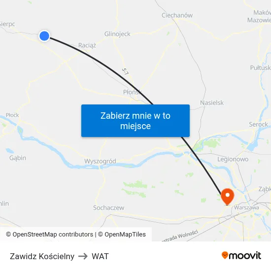 Zawidz Kościelny to WAT map
