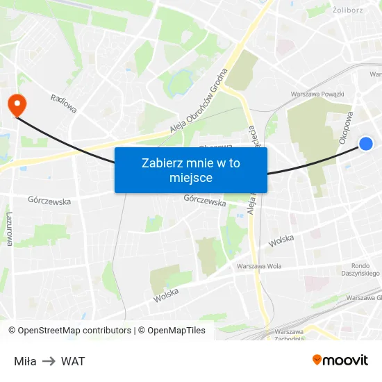 Miła to WAT map