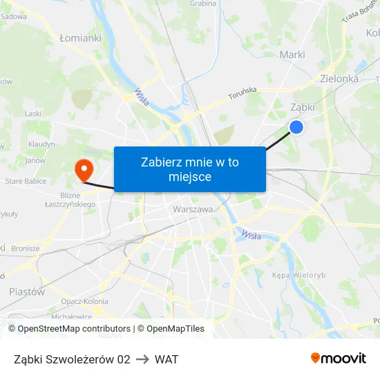 Ząbki Szwoleżerów 02 to WAT map