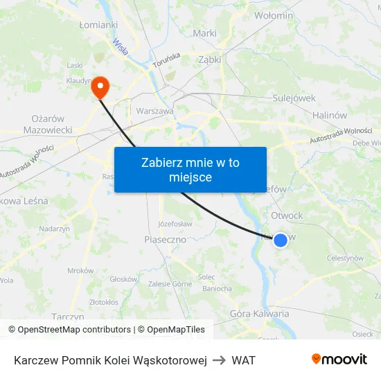 Karczew Pomnik Kolei Wąskotorowej to WAT map