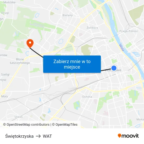 Świętokrzyska to WAT map