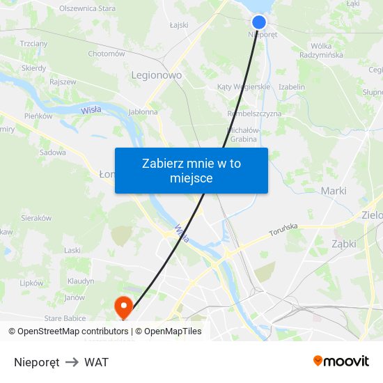 Nieporęt to WAT map