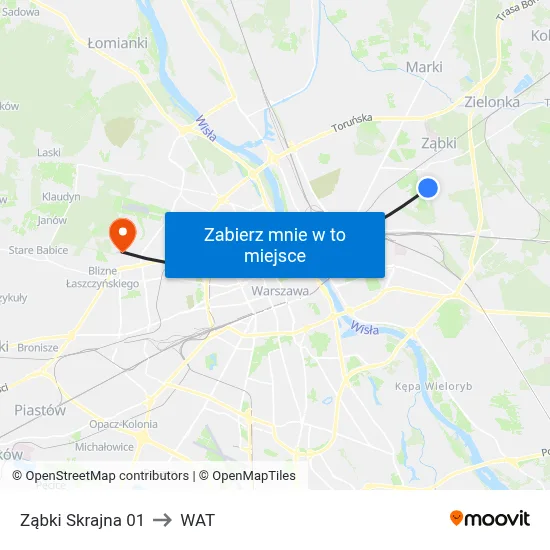 Ząbki Skrajna 01 to WAT map