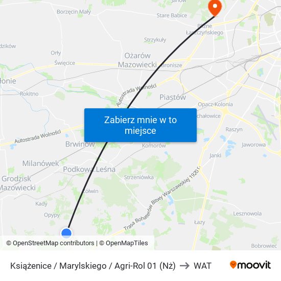 Książenice / Marylskiego / Agri-Rol 01 (Nż) to WAT map