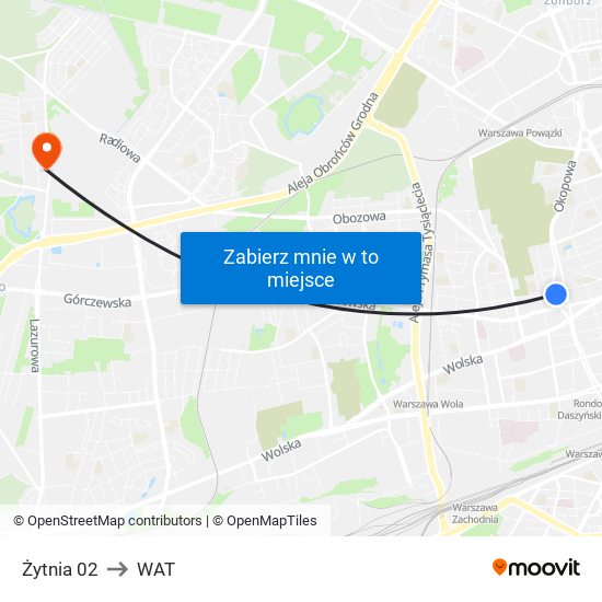 Żytnia to WAT map