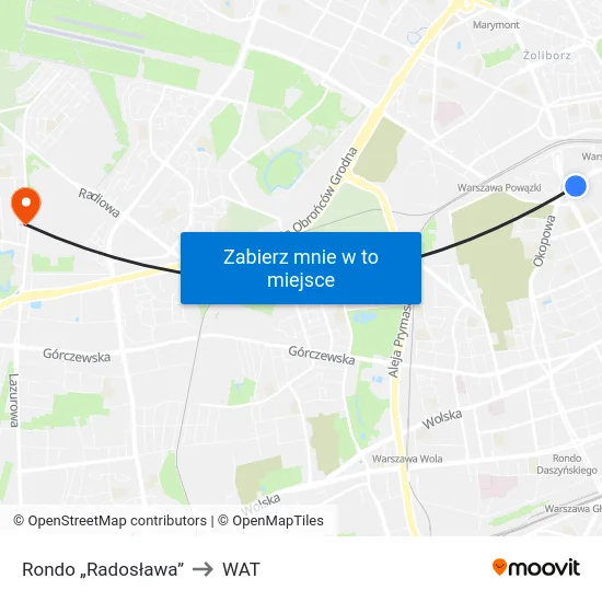 Rondo „Radosława” to WAT map