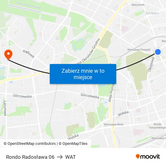 Rondo Radosława 06 to WAT map